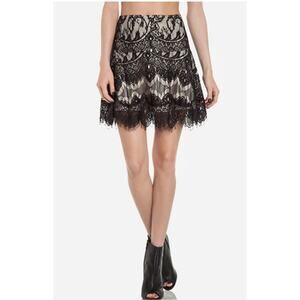 BB Dakota Theadora Black Lace Mini Skirt